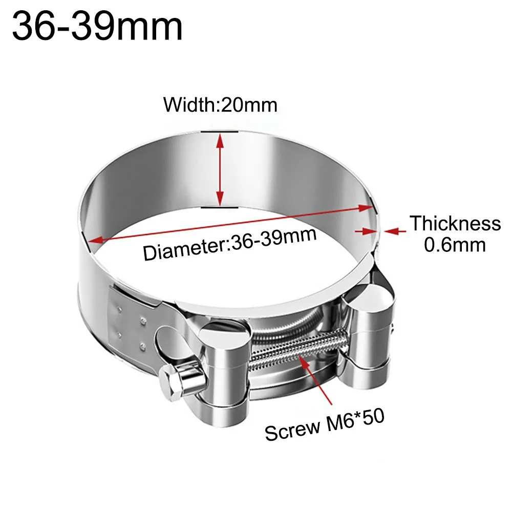 New 304 Stainless Steel Hose Clamps T Bolt Powerful Tube Clamps Repair Welding Tool