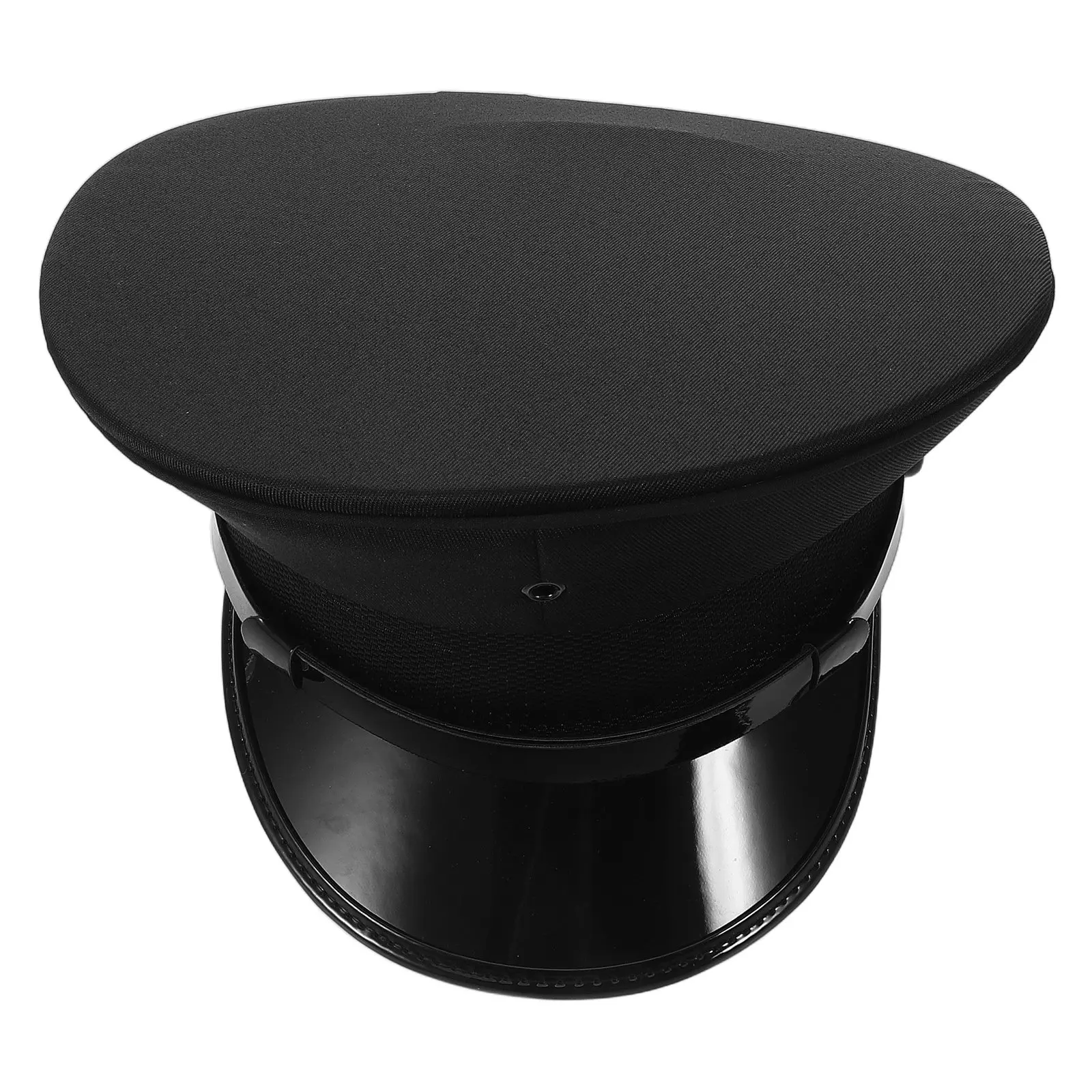 Railroad Conductor Hat Black Cotton Train Engineer Cap High Top Train Driver Hat For Cosplay Costume Unisex Conductor Dress Hat