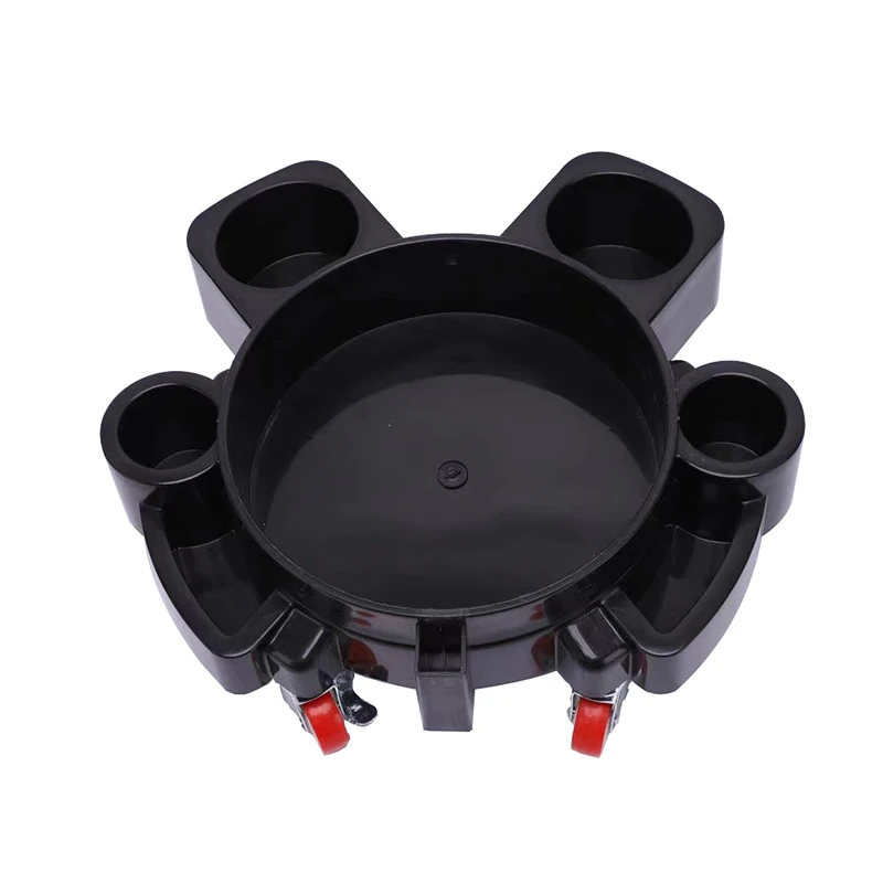 11.5 Inch Bucket Dolly Easy Push Removable Rolling Bucket Dolly 5 Roll Swivel Casters To Move 360 Degree Turning Black