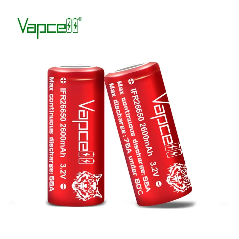 Oryginalny wysoki prąd akumulator Vapcell lifepo4 IFR 26650 2600mah 55A/75A 3.2V do akumulatora Beat A123 26650 M1B 2500mah