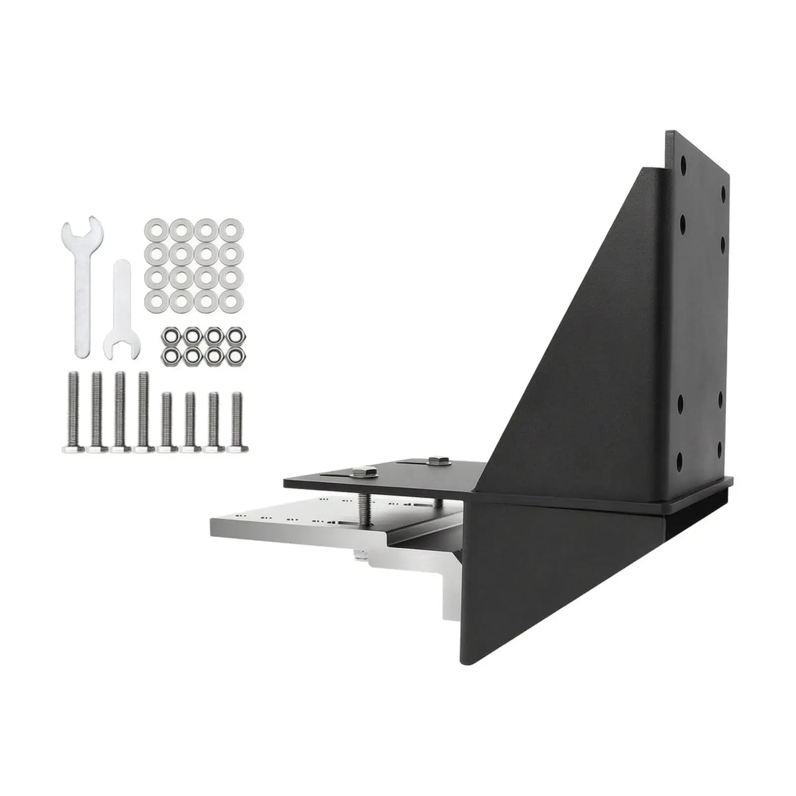 Boat Anchor Mount Bracket for Pontoon Edge Shallow Water Anchor Heavy Duty Steel Hardware with Adjustable Mounting Plate