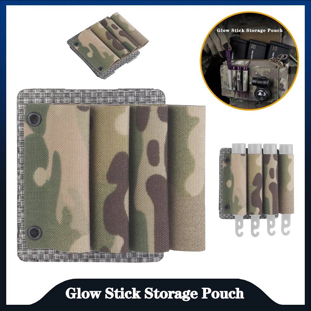 Outdoor Camping Survival Glow Stick Storage Sleeve Tactical MOLLE Mount Convenient Carry,Outdoor Hunting Gear Accessories