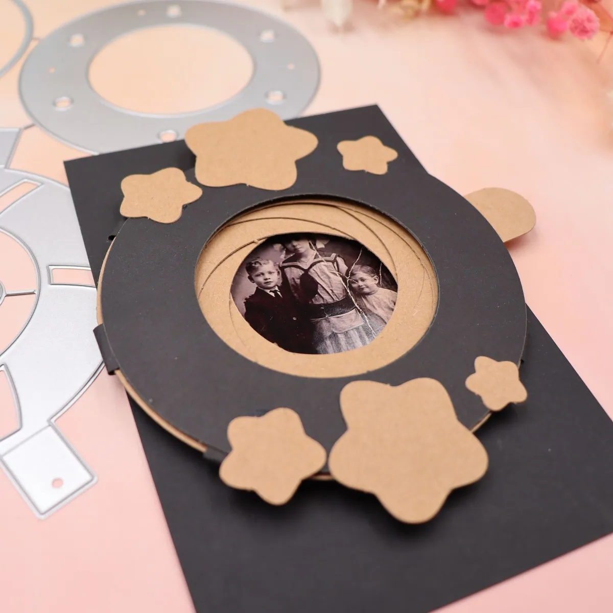 3D Stereo Kamera Objektiv Stanzform Dekorative Grußkarte Metall Stanzform DIY Scrapbook Foto Handwerk Vorlage Stanzen