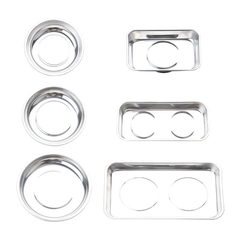 M6CF Durability Stainless Steel Magnetic Parts Tray Prevent Missing Parts and Damage with Soft Rubber Cover Anti Lost Holder