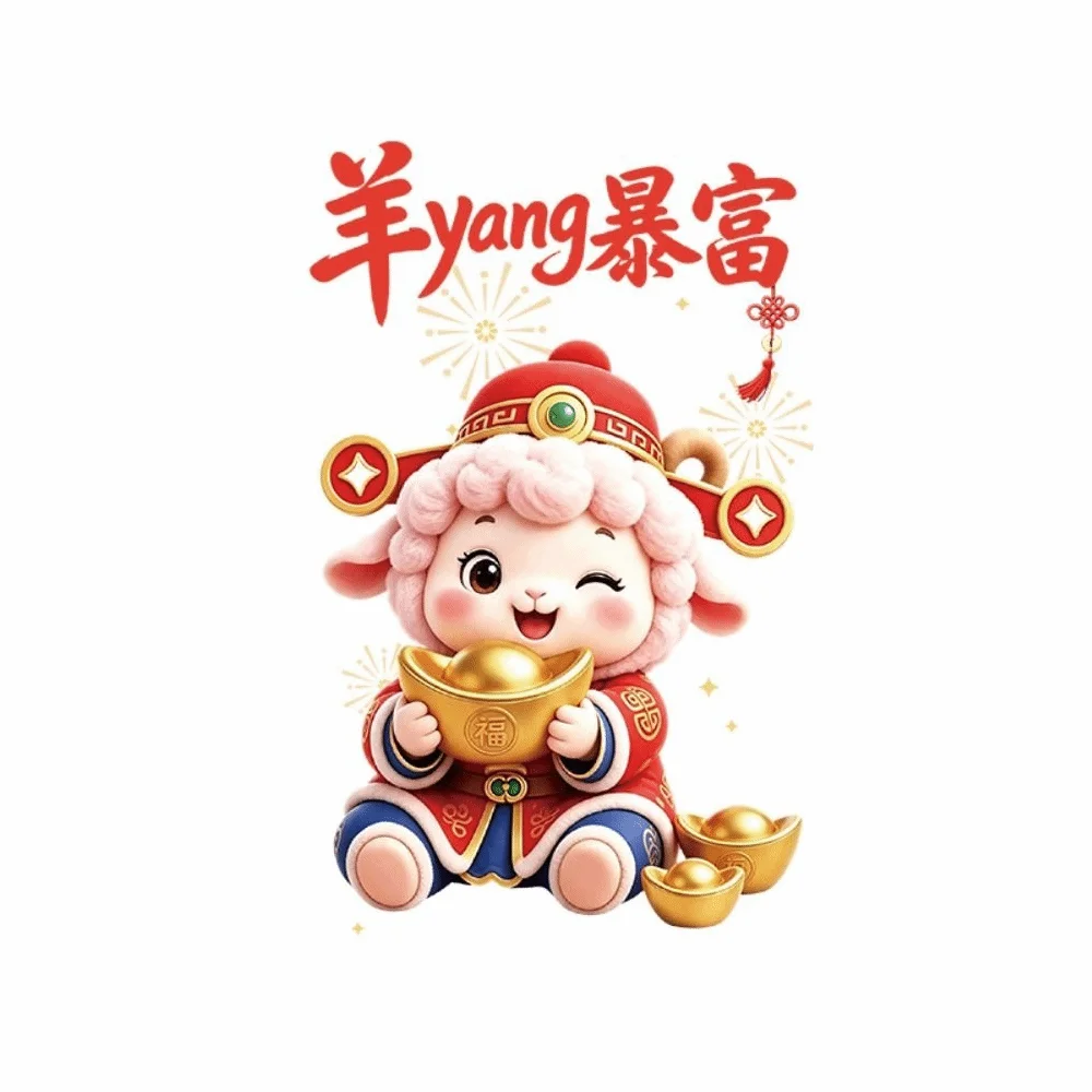 Waterproof 2027 Static Cling Decal DIY Removable Static Goat Year Glass Window Sticker Small Festive Atmosphere Door Stickers