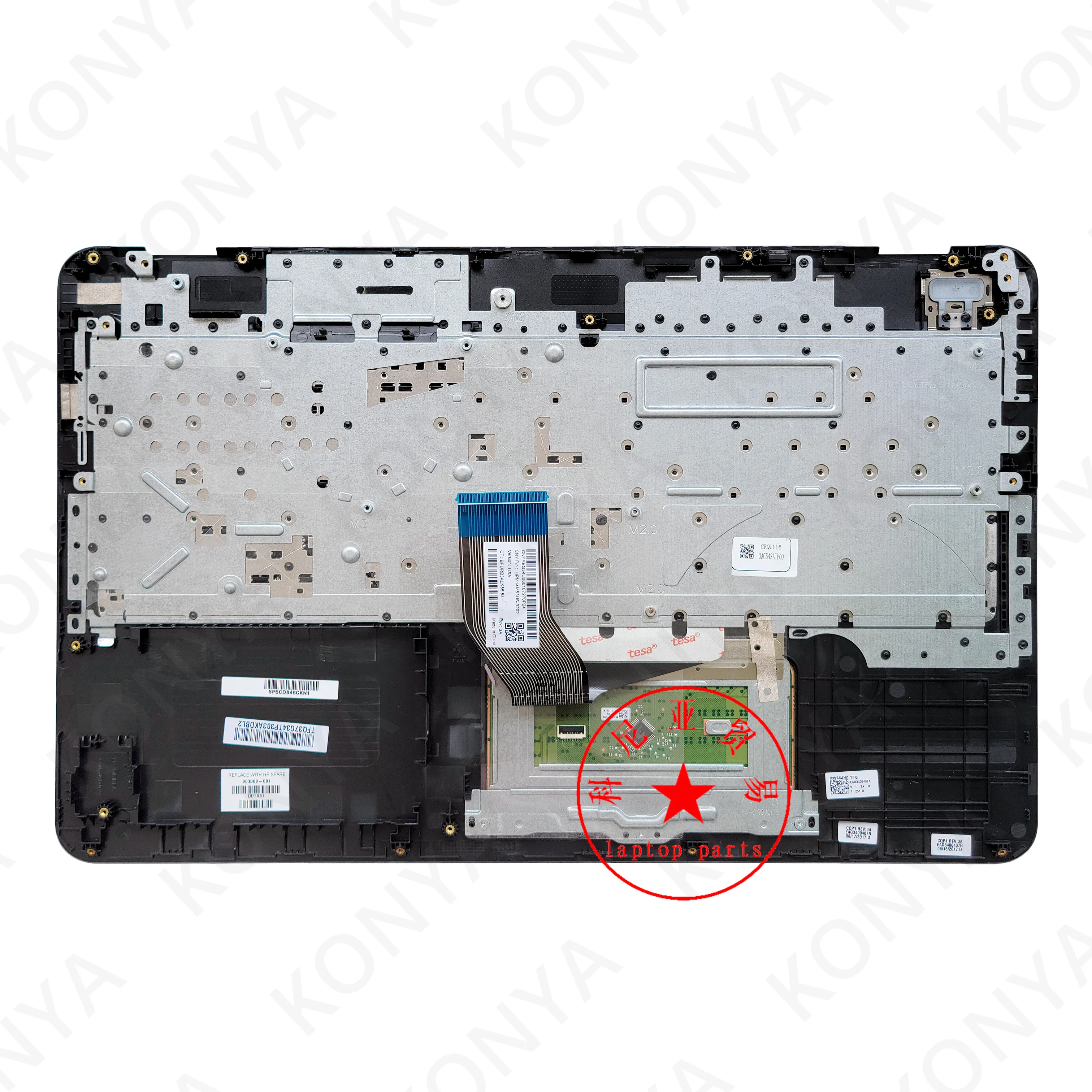 Imagem -04 - Original para hp Pavilion 15-au 15-aw Tpn-q172 Series Laptop Palmrest Capa Superior da Caixa com Teclado 856041001 903369-001 Novo