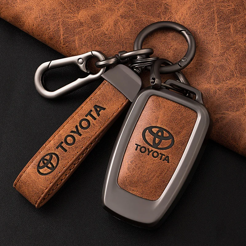 Zinc Alloy Car Key Case Cover Holder Shell For Toyota Camry Prius Land Cruiser Prado 150 Crown For Subaru Foreste XV Keychain