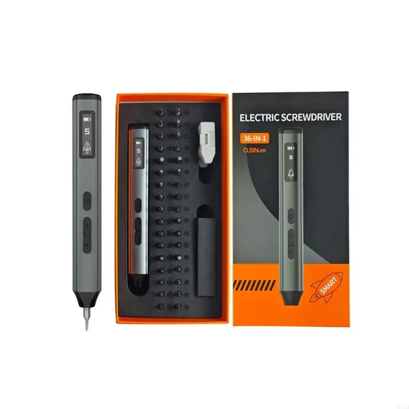 36 in 1 Electric Screwdriver Rechargeable Pen Body Driver with Type C Charging for Furniture Assembly, Home Repair and M4YD