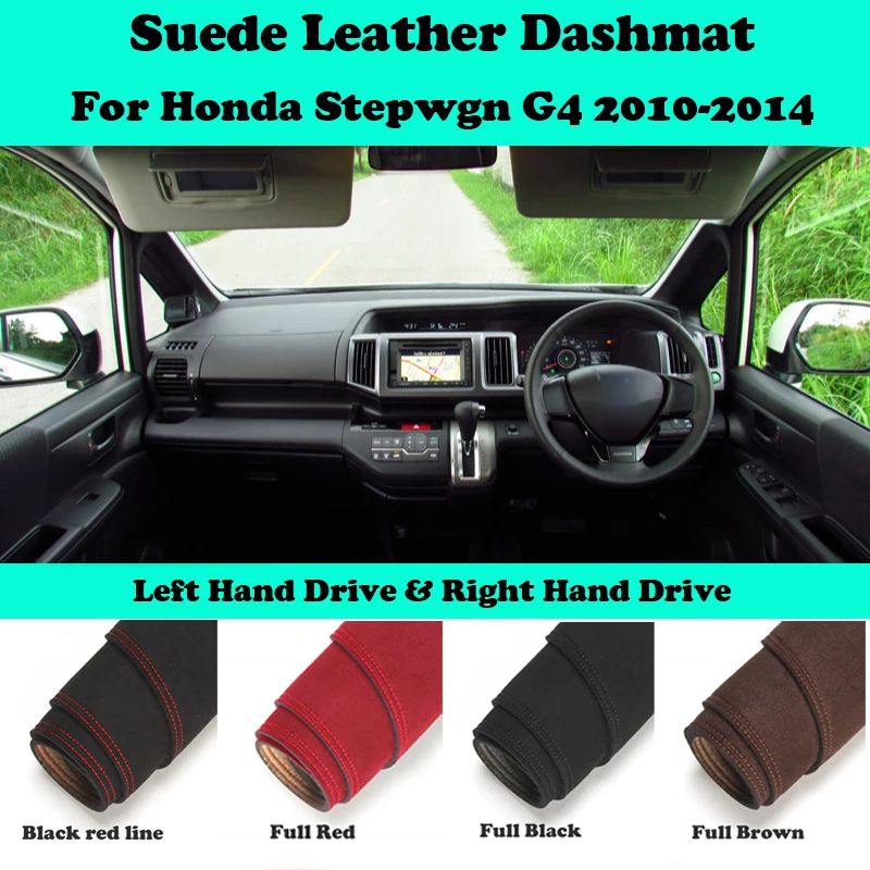 

For Honda Step Wagon Stepwgn G4 2010-2014 Suede Leather Dashmat Dashboard Cover Pad Dash Mat Carpet Car-Styling Accessories