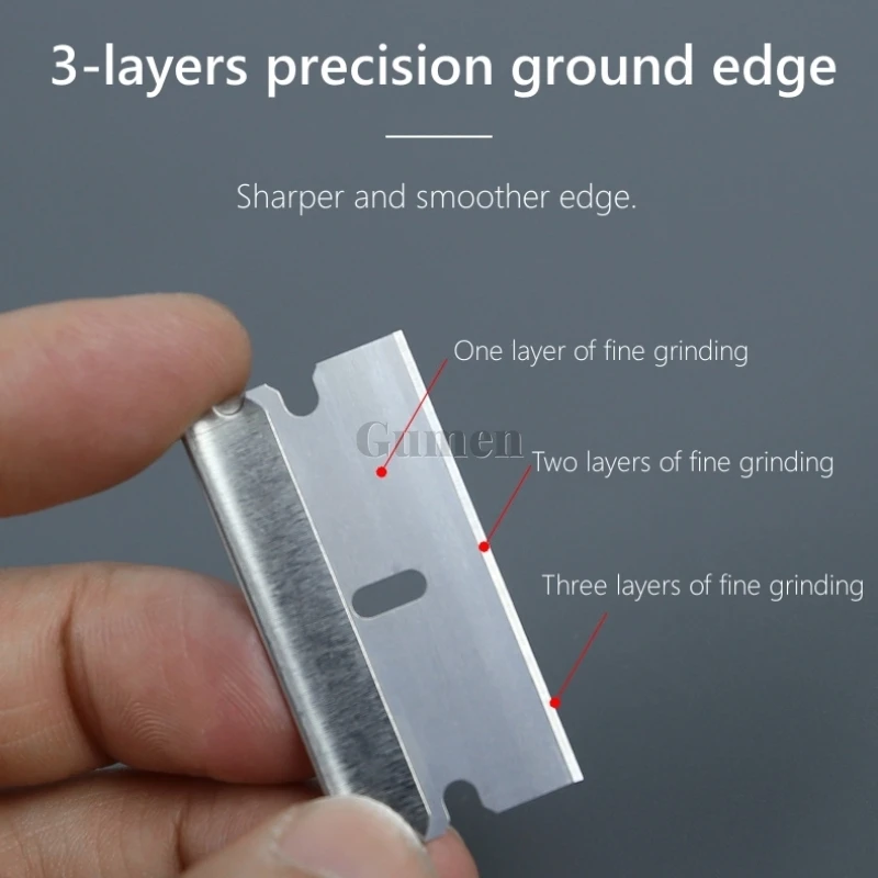 100pcs/Box Single-sided Security Blade 65mn Cell Phone Film Scraping Car Film Cleaning Unpacking Cutting Rope For Cleaning Tools