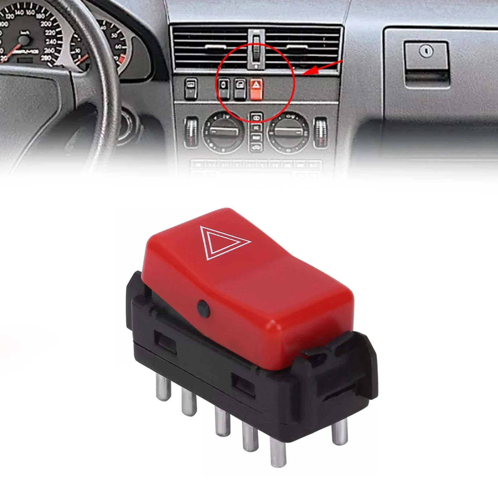 Hazard Lights Control Switch for Multiple For Mercedes Models including W210 and Others Direct Replacement A1248200110