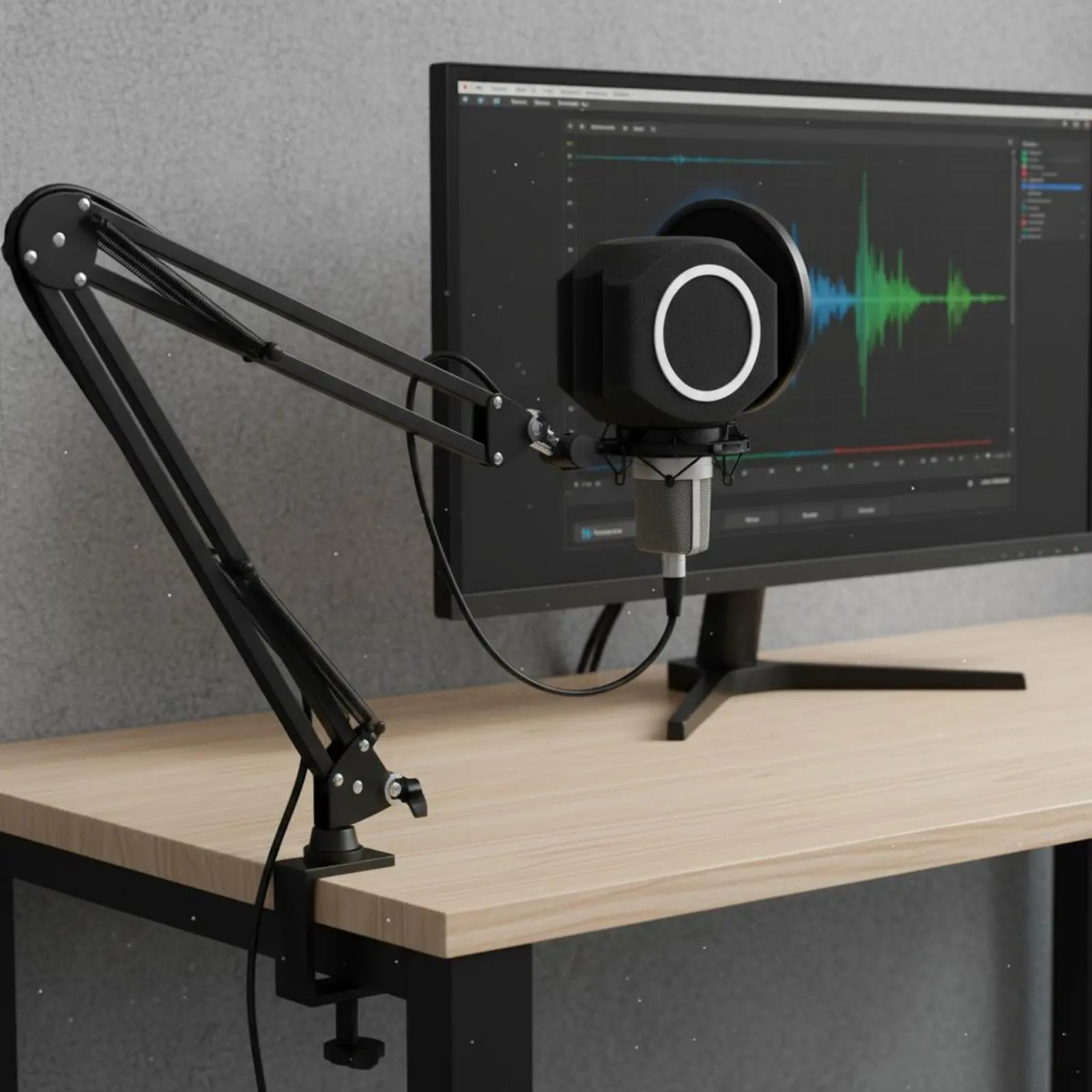 Mic Sound Soundproof Cover Lightweight Sound-Absorbing Foam Cover Acoustic Foam Enclosure Portable Reflection Screen