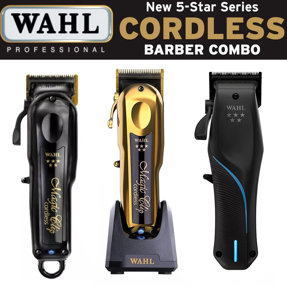 

Профессиональная машинка для стрижки волос Wahl Vapor 8148 Magic Clip Senior Barber, беспроводная машинка для стрижки волос, триммер для волос и бритва с фольгой для парикмахеров и стилистов