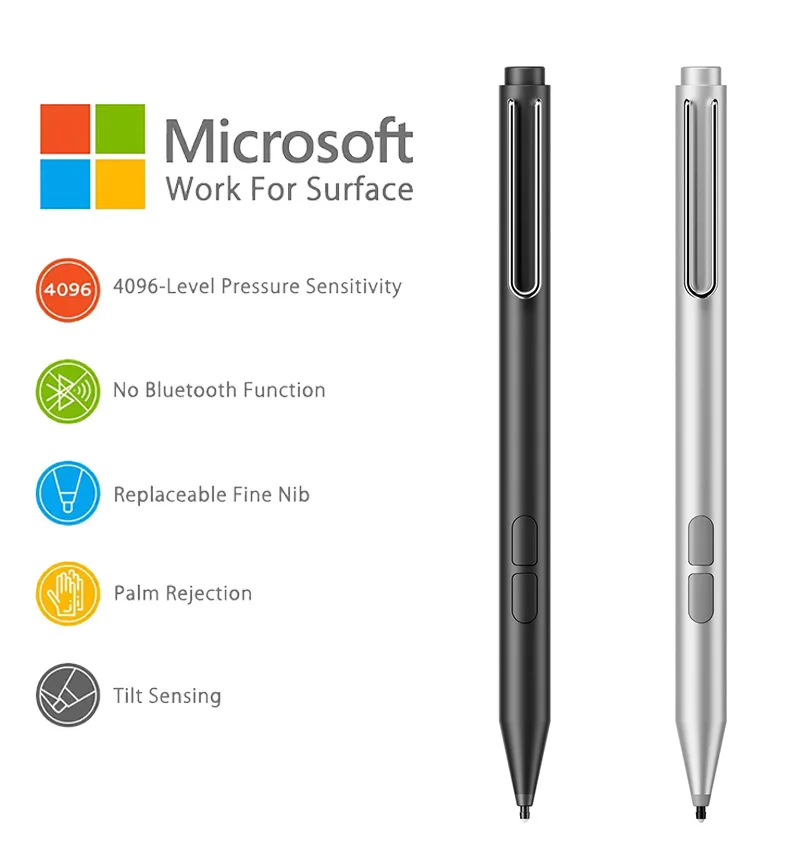 

Stylus Pen for Surface 4096 Levels of Pressure for Microsoft Surface Pro 8 7 6 5 4 3 X/ Surface 3/Go 3 2/Laptop 4 3 2/Book 3 2 1