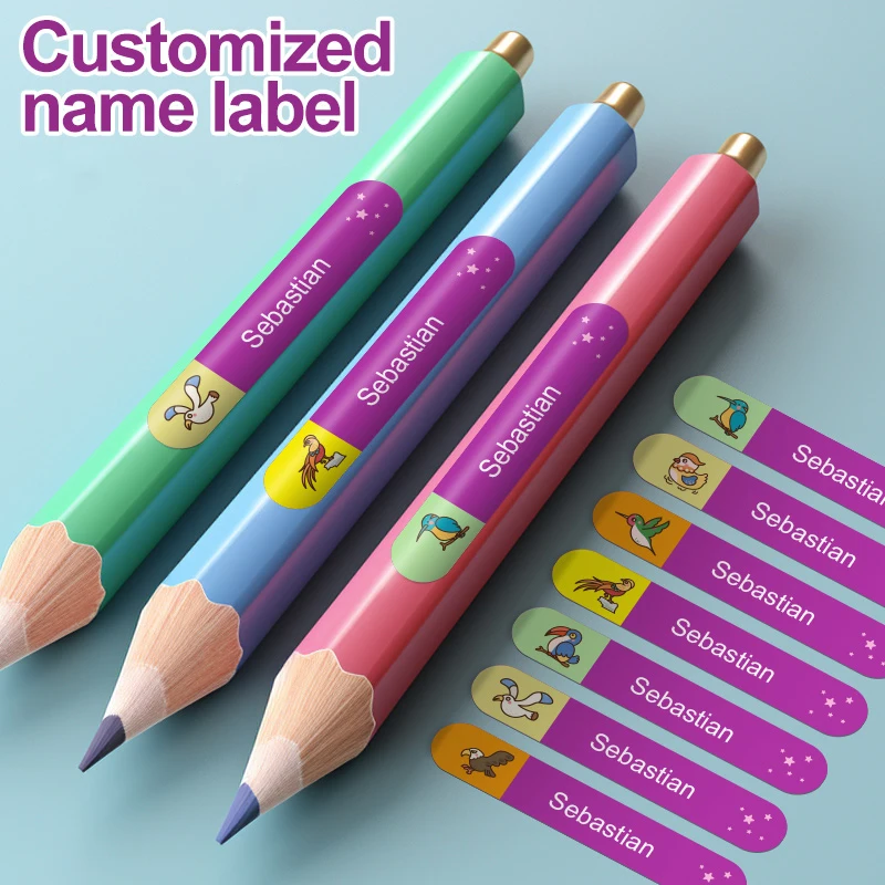 Personalized Custom Name Stickers for Sports Gear, Lunch Containers, Pens & Kids Study Materials - Fade-Resistant Waterproof