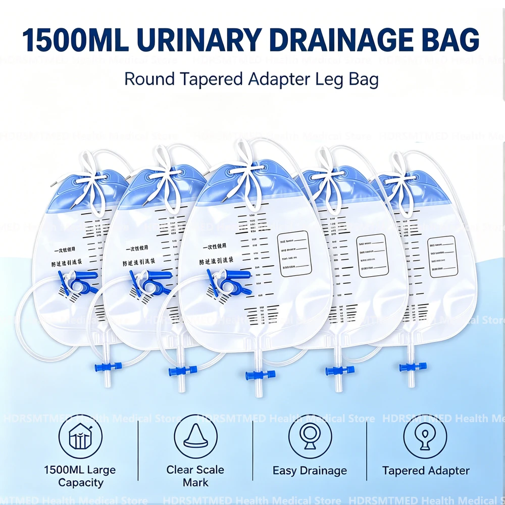 1-20Pcs 1500ML Elder Male Drainage Catheter Bag Urine Collection Urination Bag Catheter Incontinence Drainage Storage Bag