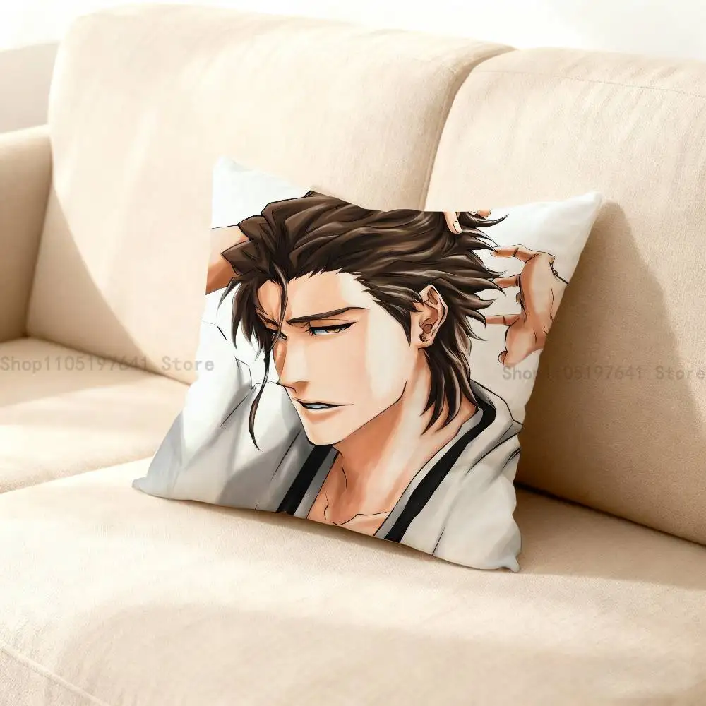 

Anime B-Bleach-ES Pillow Case For Sofa Decor Car Office Room Printing Cushion Cover Decorations and Protector