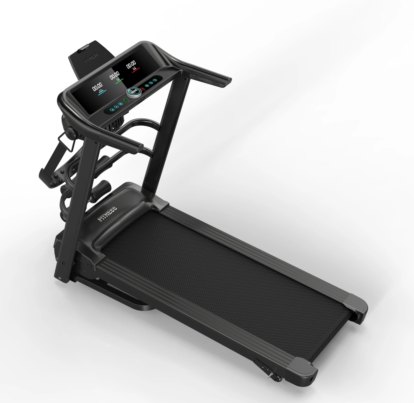 %a-Foldable Semi-commercial Treadmill with Digital Display/Time/Speed/Distance/Calories/Heart Rate/MP3/Manual Incline