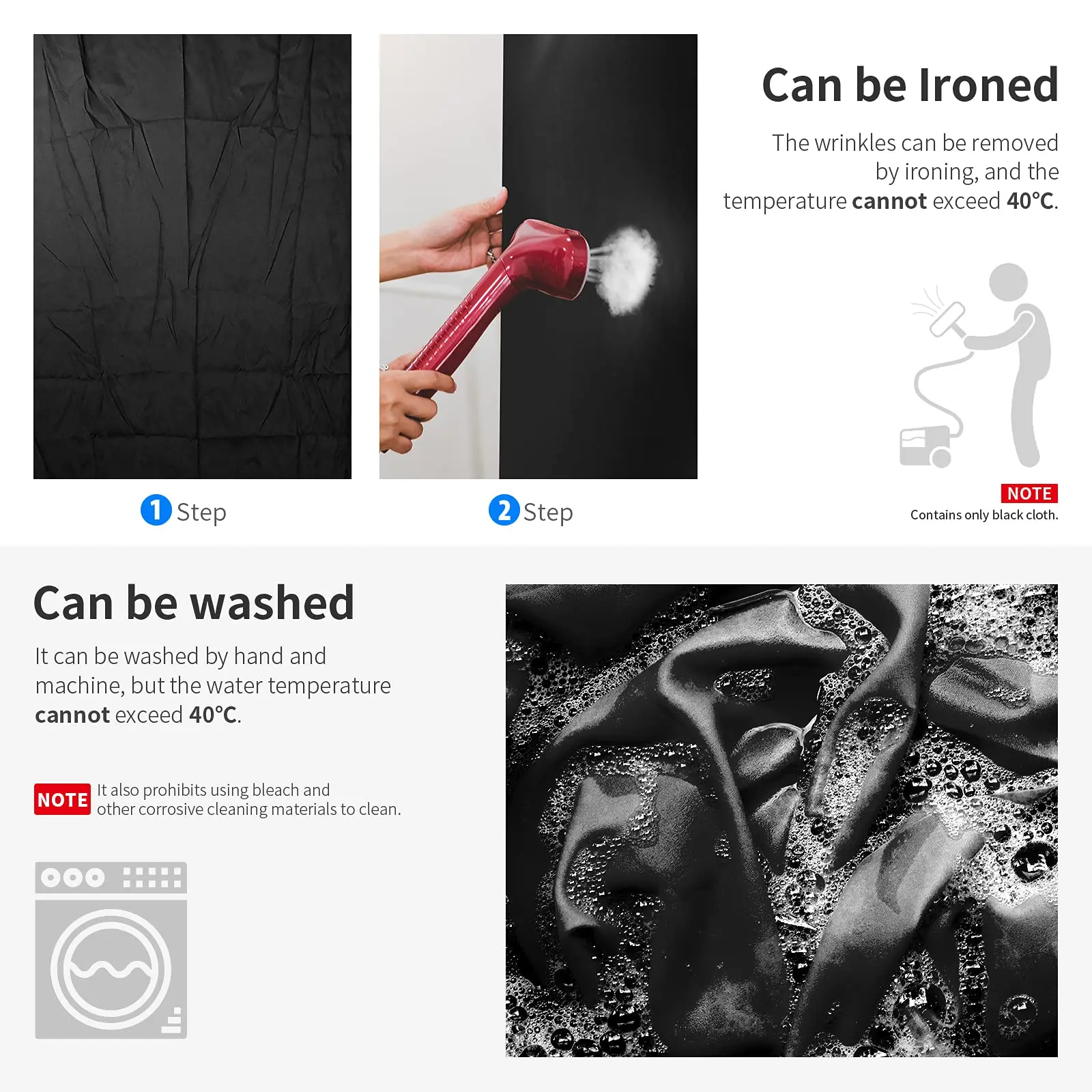 NEEWER Photo Studio 100% Pure Polyester Collapsible Backdrop Background for Photography Video and Television (Backdrop Only)