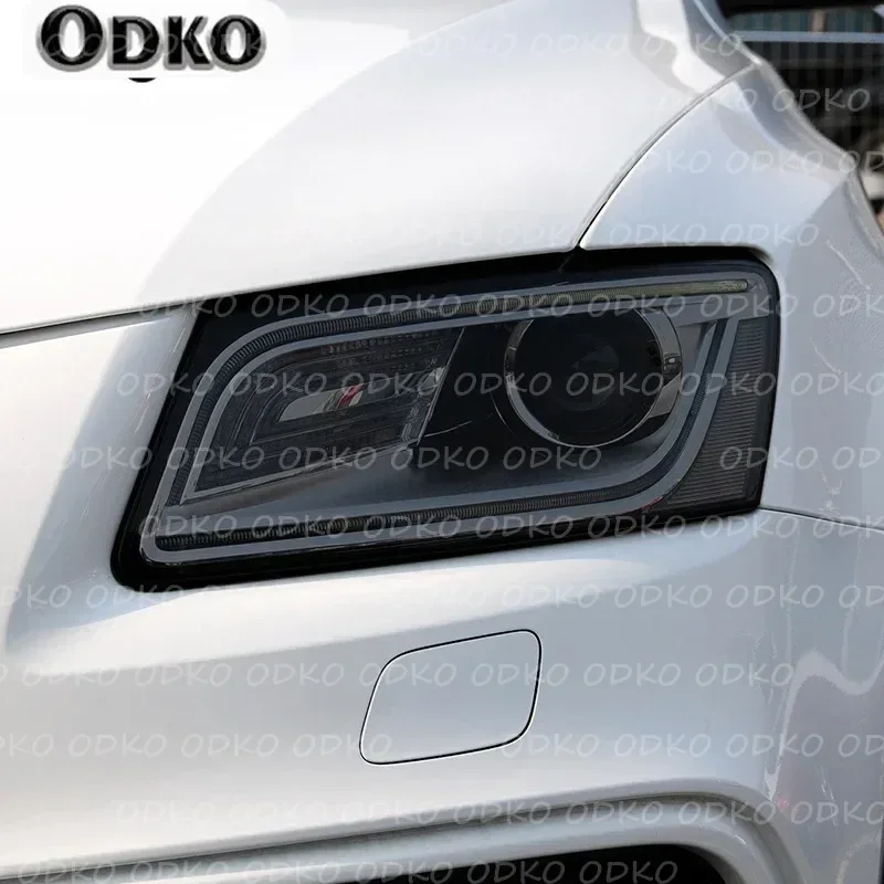 

Для Audi Q5 8R SQ5 2008-2017 защитная пленка для фар автомобиля дымчатый черный оттенок виниловая прозрачная наклейка из ТПУ