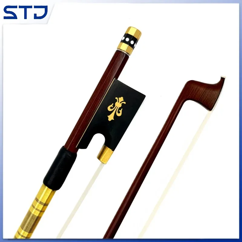 Workable brazilwood Fiddle Bow 1Pcs 4/4 violin bow，natural Siberia white horsehair parts