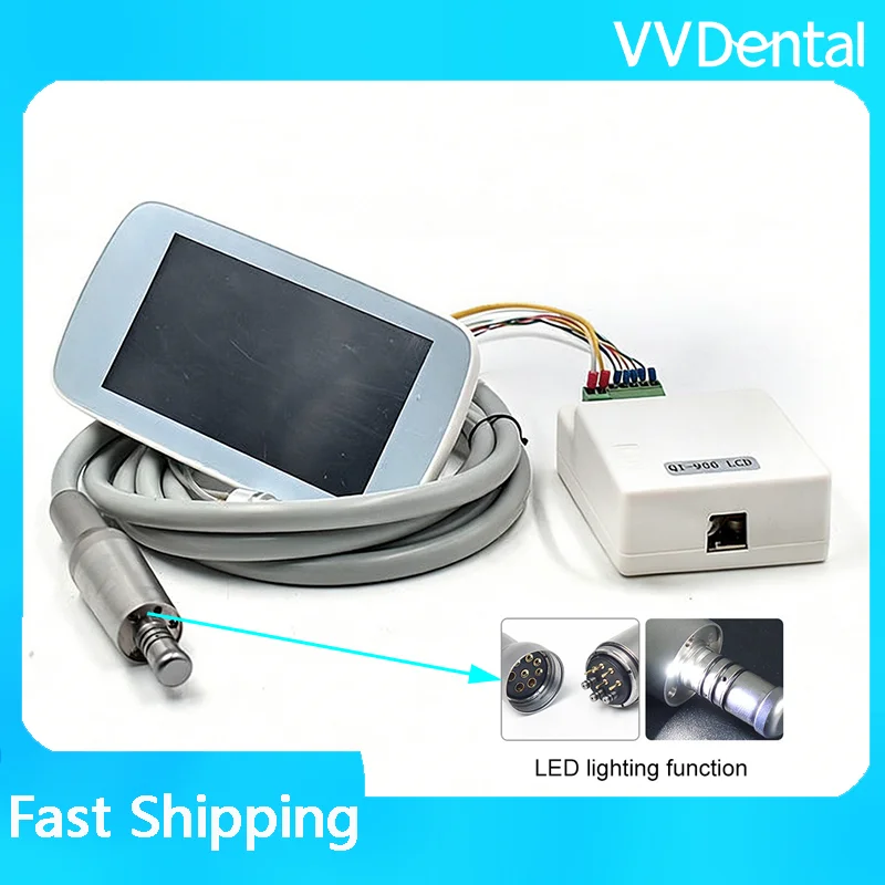 

Electric Dental Micromotor Brushless Built-In Full Touch Screen LED Motor fit 16:1 20:1 1:1 1:5 Contra Angle for Dental Chairs