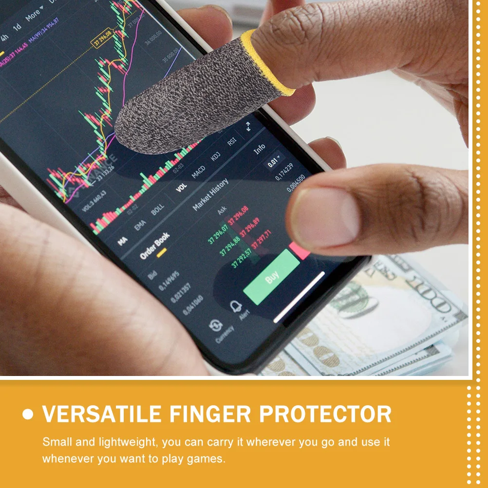

Breathable Anti-Slip Finger Sleeves Sweat-Resistant Gaming Thumb Protectors Touchscreen Game Finger Covers For Play