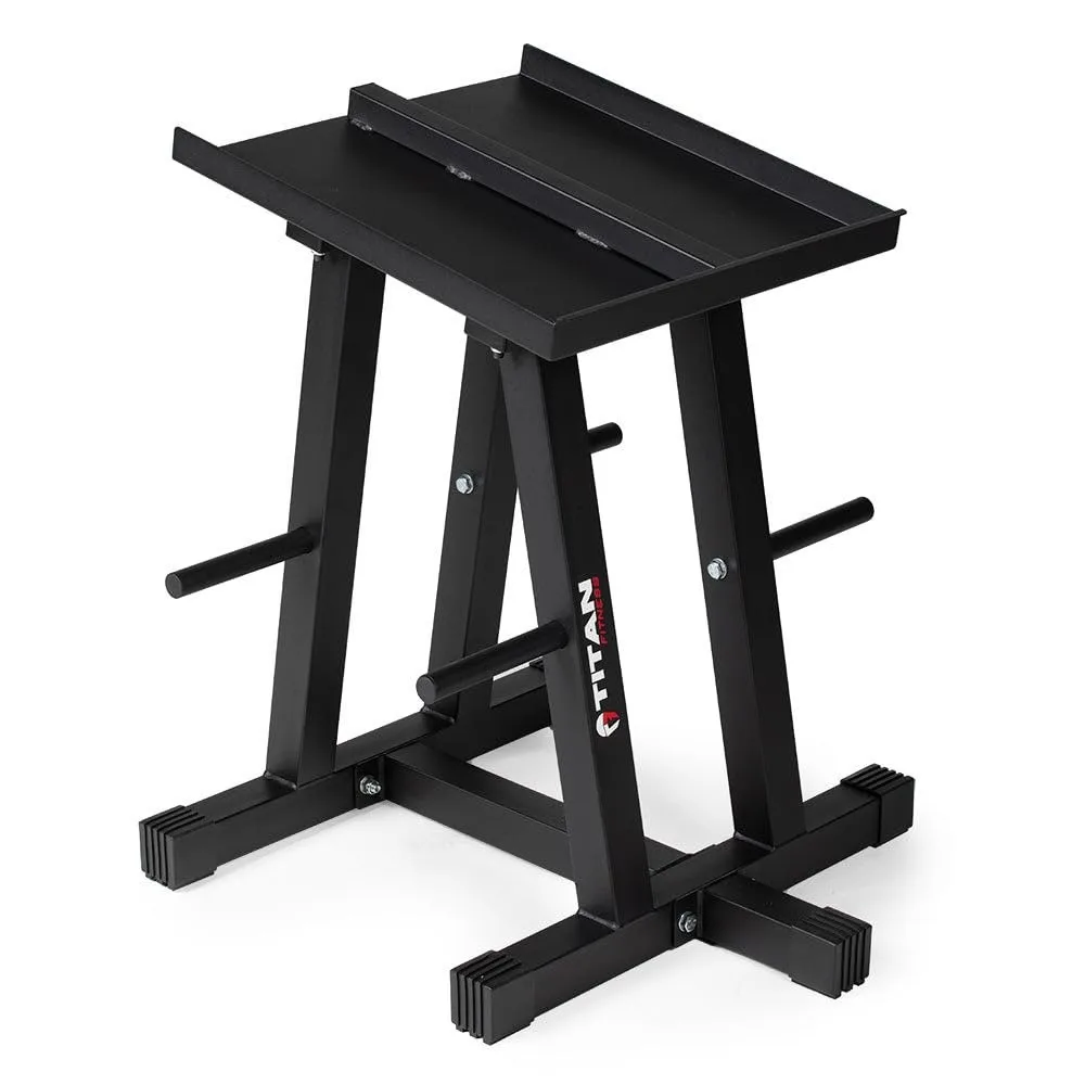 Dumbbell Stand and Plate Tree 260 LB Capacity Organize Classic Dumbbells Power Blocks Loose Plates Home Gym Storage Rack