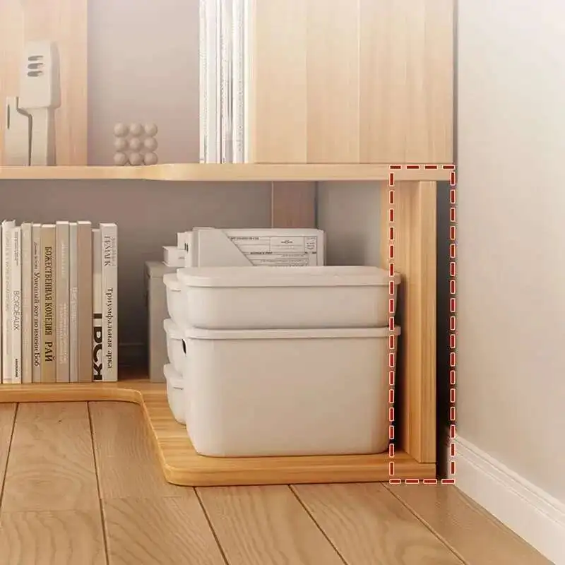 Modern Multi-layer Bookcases for Study Solid Wood Corner Storage Bookcase Light Luxury Simple Household Bookshelf for Library