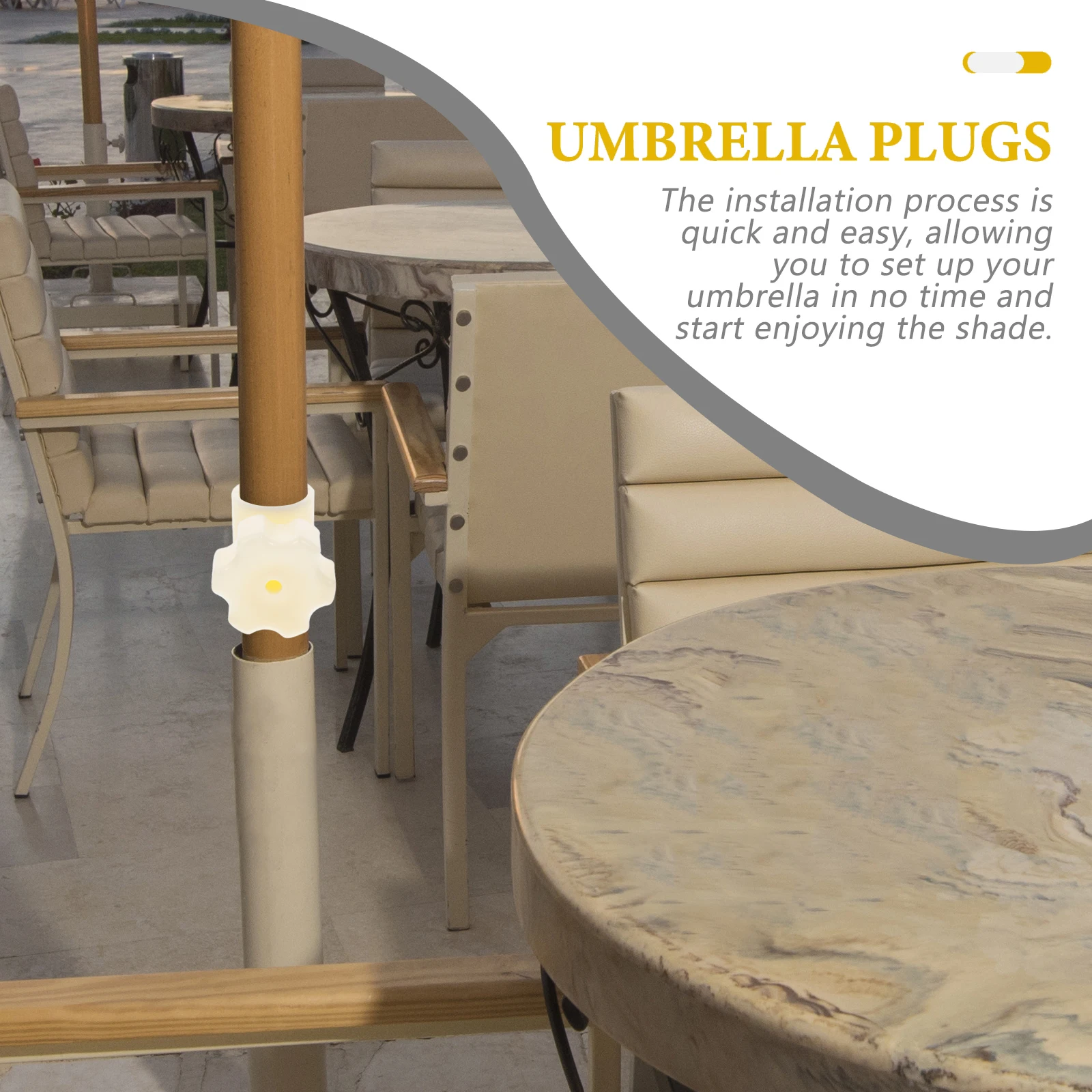 

Sun Umbrella Base Accessories Replacement Caps Parasol Holder Outdoor Plug Thicken Hole Patio Tube White Durable Versatile