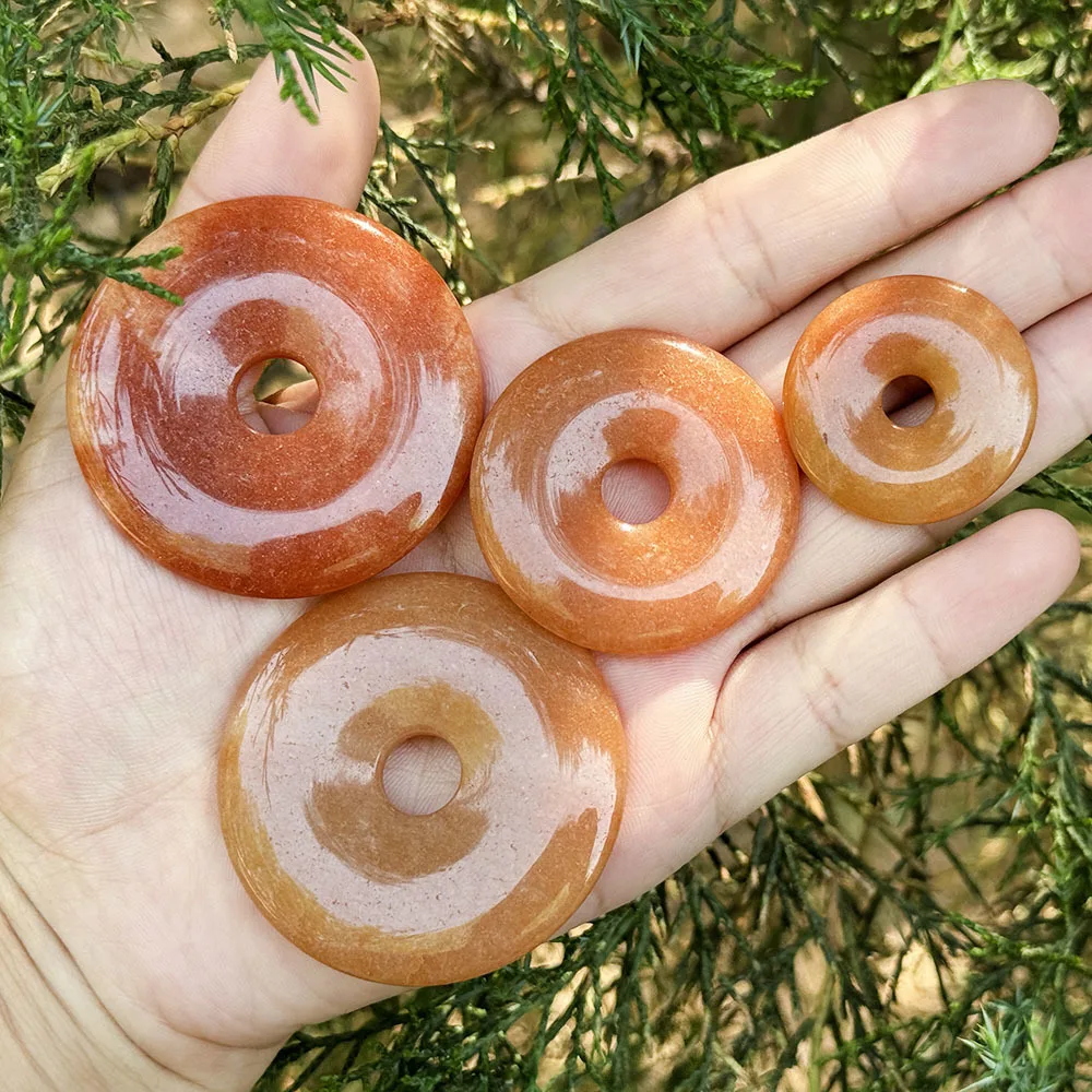 الطبيعية الأحمر افينتورين دونت خواتم حجر الخرز ل عقد دي اي واي سوار قلادة صنع المجوهرات الخرز 1 قطعة 30 مللي متر 40 مللي متر 50 مللي متر