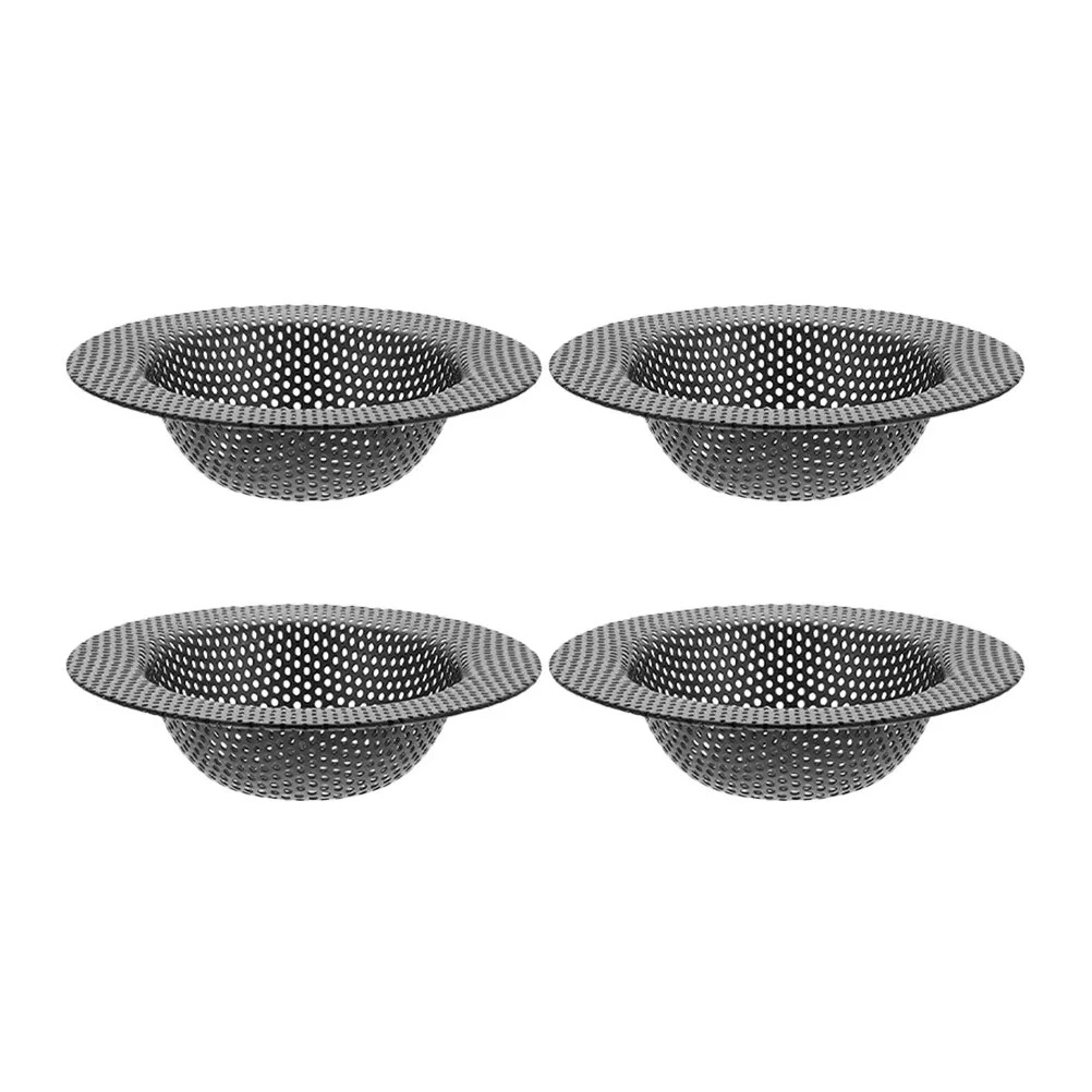 4Pcs Sink Drain Hair Catcher For Wash Basin Family Stainless Steel Kitchen Filters Punched Mesh Strainers Debris