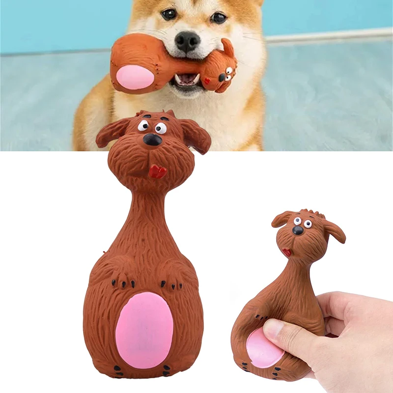 Dog Latex Toys Sound Squeaky Elephant Cow Animal Chew Pet Rubber Vocal Toys For Small Large Dogs Bite Resistant Interactive Toy