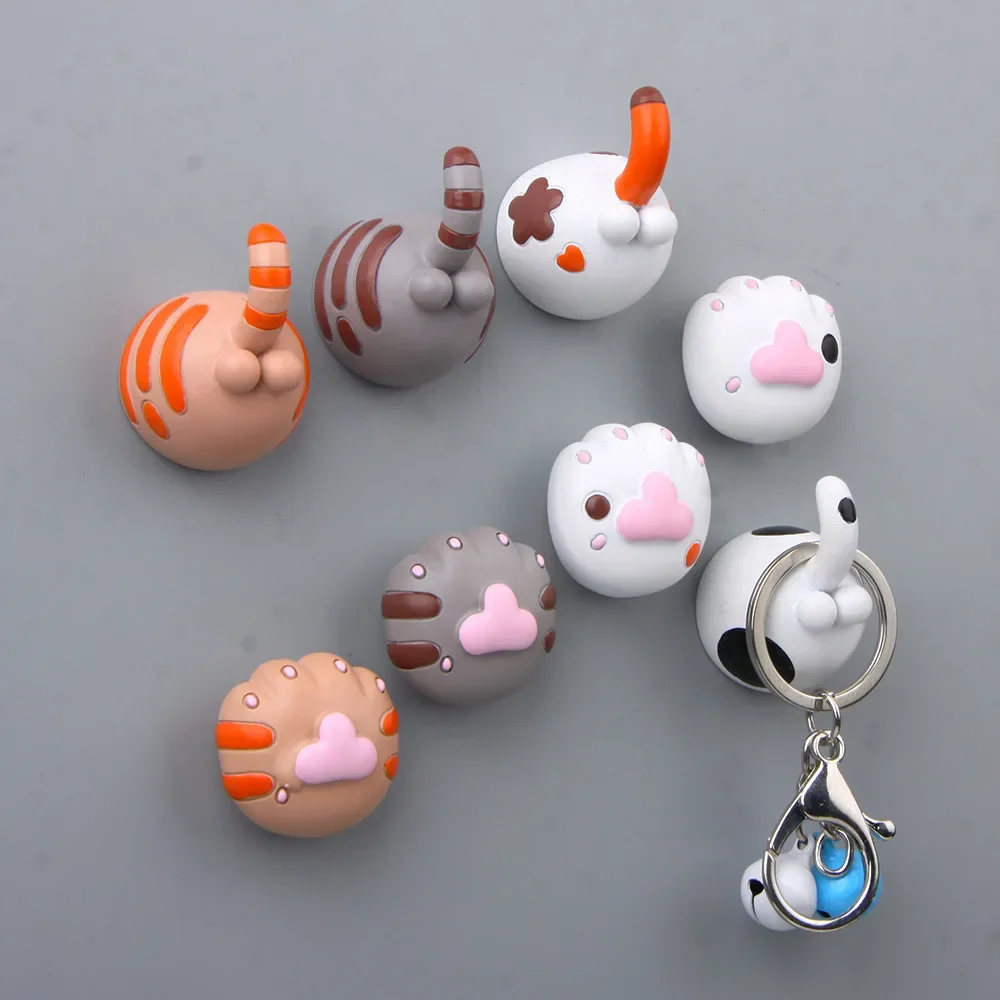 Funny Cat's Paw  Fridge Magnet Lovely Cat Butt Hook Refrigerator Sticker Cartoon Hanger Magnetic Buckle Holder Home Decoration