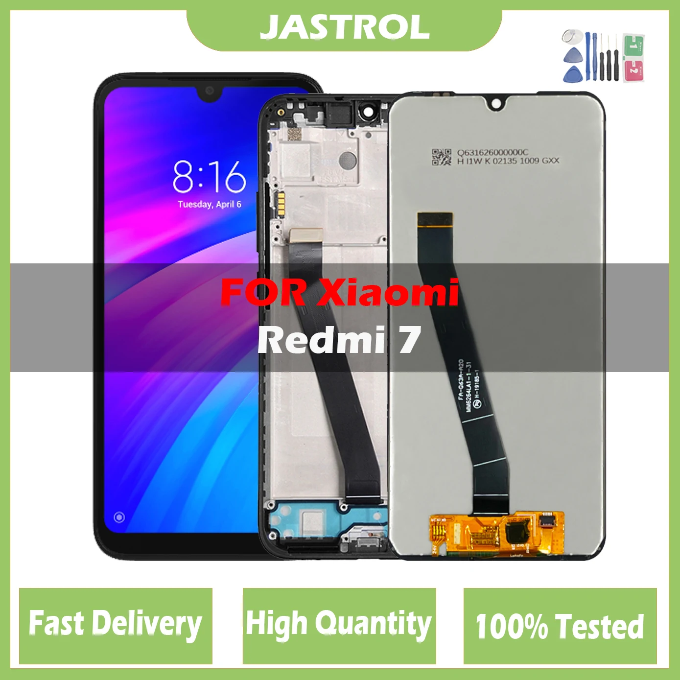 6.26'' Original For Xiaomi Redmi 7 LCD Display Touch Screen Digitizer Assembly Replace For Redmi 7 M1810F6LG lcd with frame