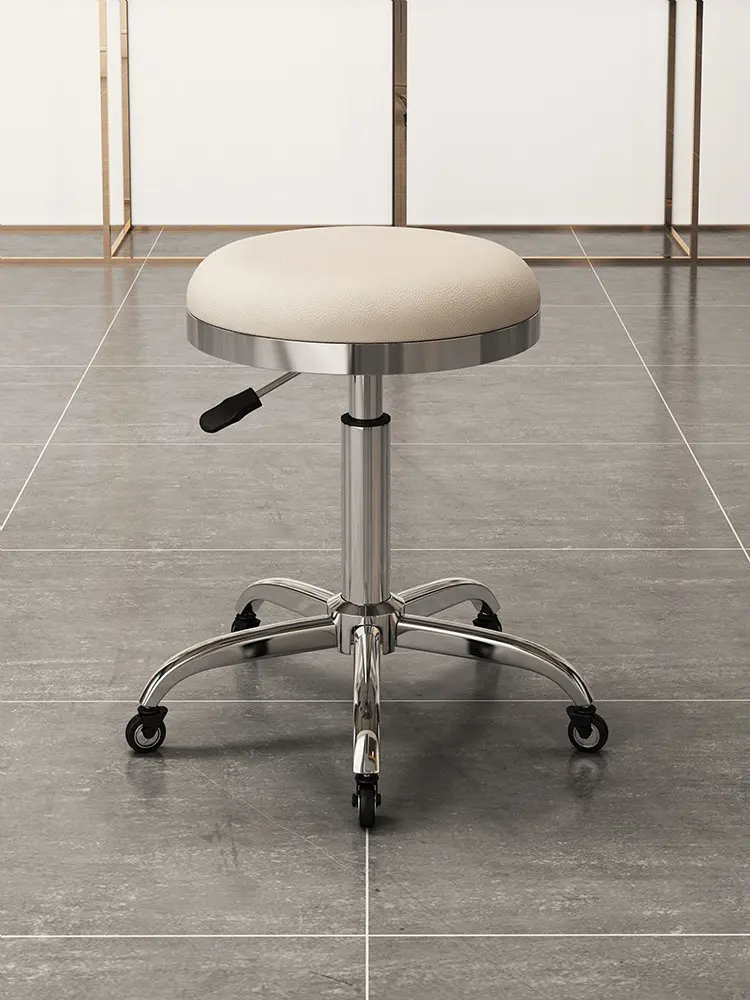 Big work stool lifting round stool beauty stool lifting rotating pulley barber shop master  makeup hair salon special