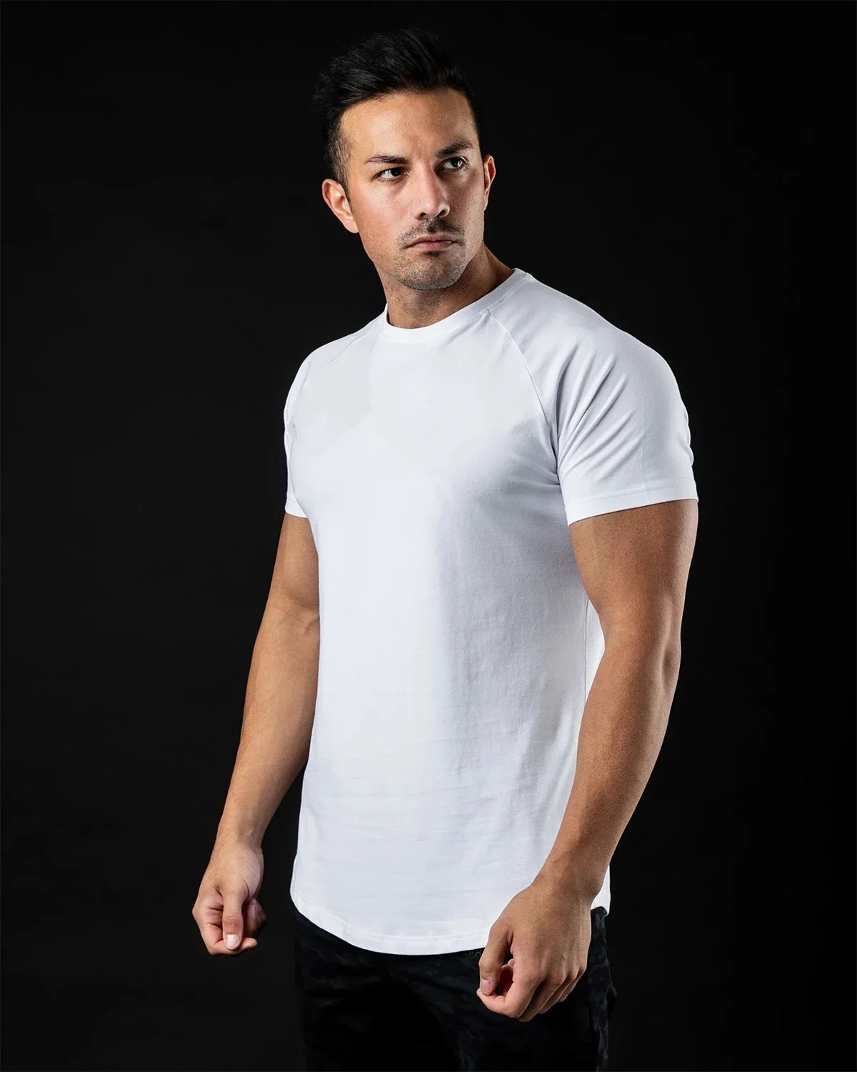 Men Summer Tshirt Muscle Shirt Curved Hemline Short Sleeve Graphic T Shirts Design for Men Casual Workout Streetwear 3XL