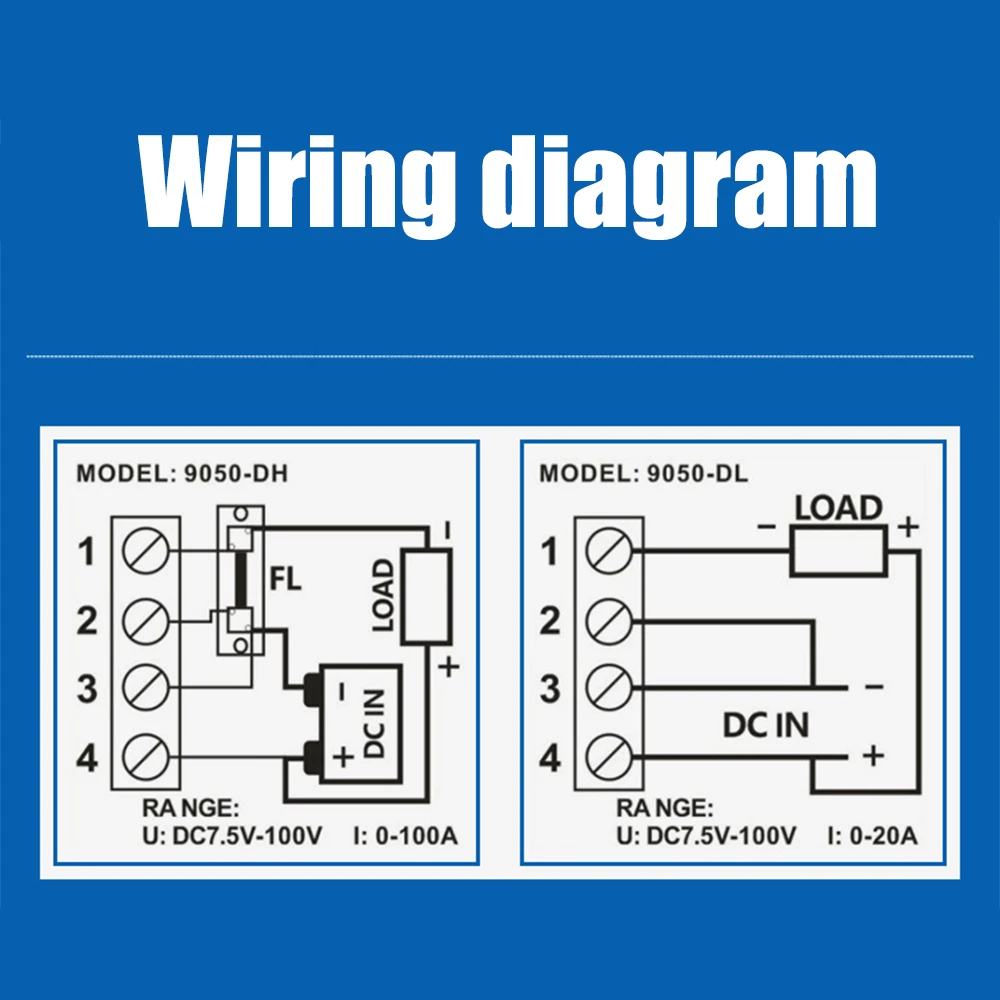 20A/50A/100A/200A Digital Meter DC8-100V Voltmeter Ammeter LCD 4 In 1 DC Voltage Current Power Energy Detector Amperimetro Shunt