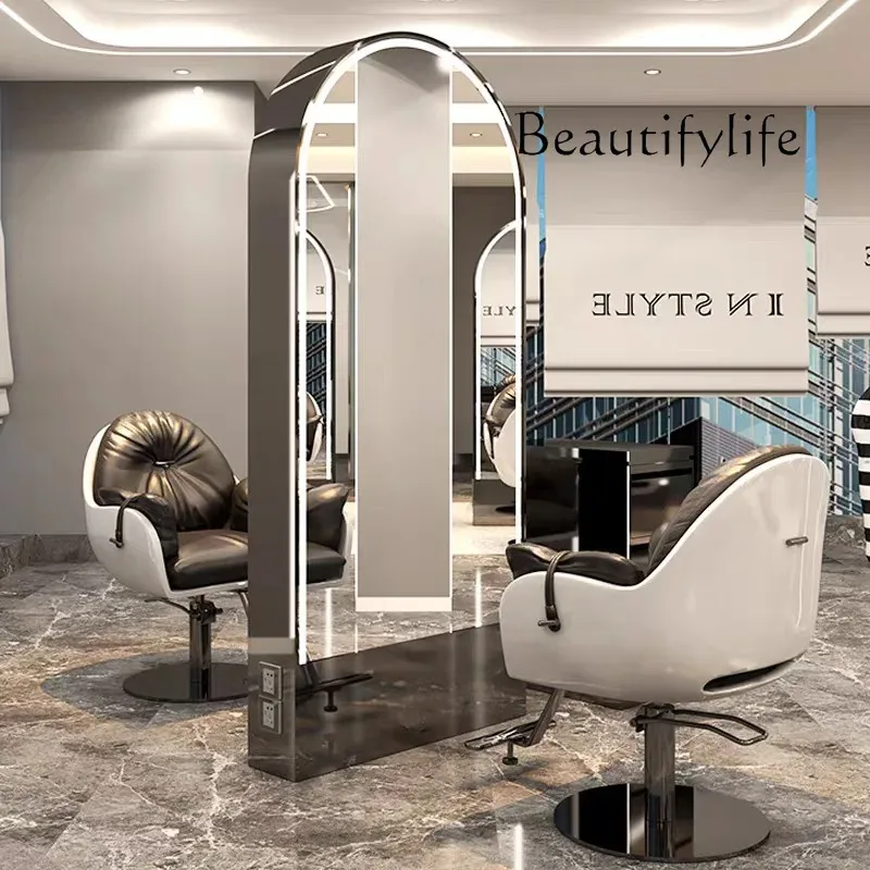 salon mirror table perm and dye single and double-sided hair cut mirror, floor-to-ceiling mirror for hair salon, shop mirror.