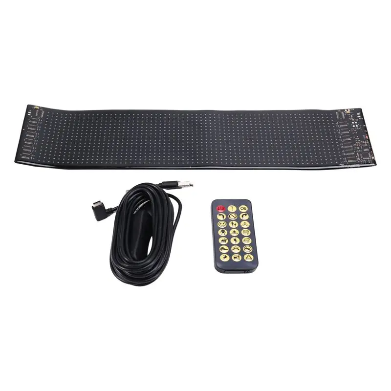 USB LED Car Truck Display Screen Remote BT App Control Multilingual Scrolling 16*64 Leds Matrix Pixel Panel-A79U