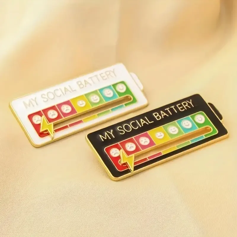 Mood Changing Color Energy Brooch Temperature Sensitive Mood Pin Healing Positive Energy Lapel Pin Women Men Fashion Clothing Accessory Gift