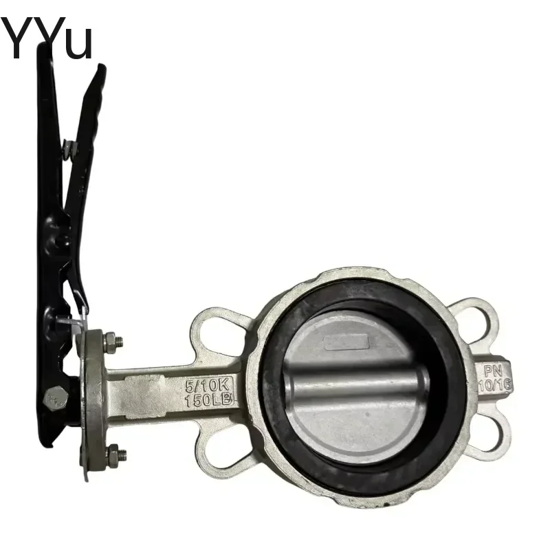 Radiant DN150 Hand Lever Operated Wafer Type Stainless Steel Butterfly Valve