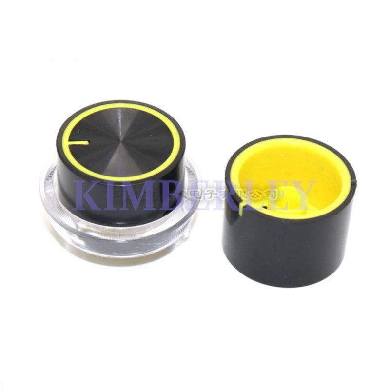 2 Piece 25*17MM Plastic Knob Cap Potentiometer Knob Cap Straight Knob Cap Volume Adjustment Cap two-piece Set