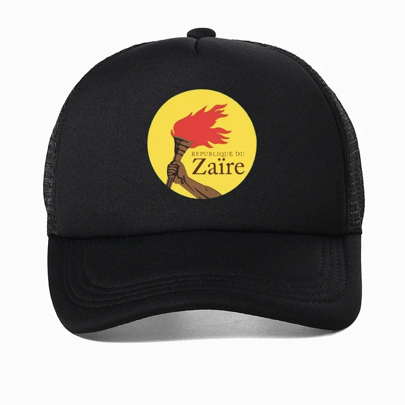 

Zaire Congo Flag Baseball Cap ZAIRE FLAG democratic republicof the congo souvenir Funny Unisex Hats Mesh Visor Outdoor Sun Hat