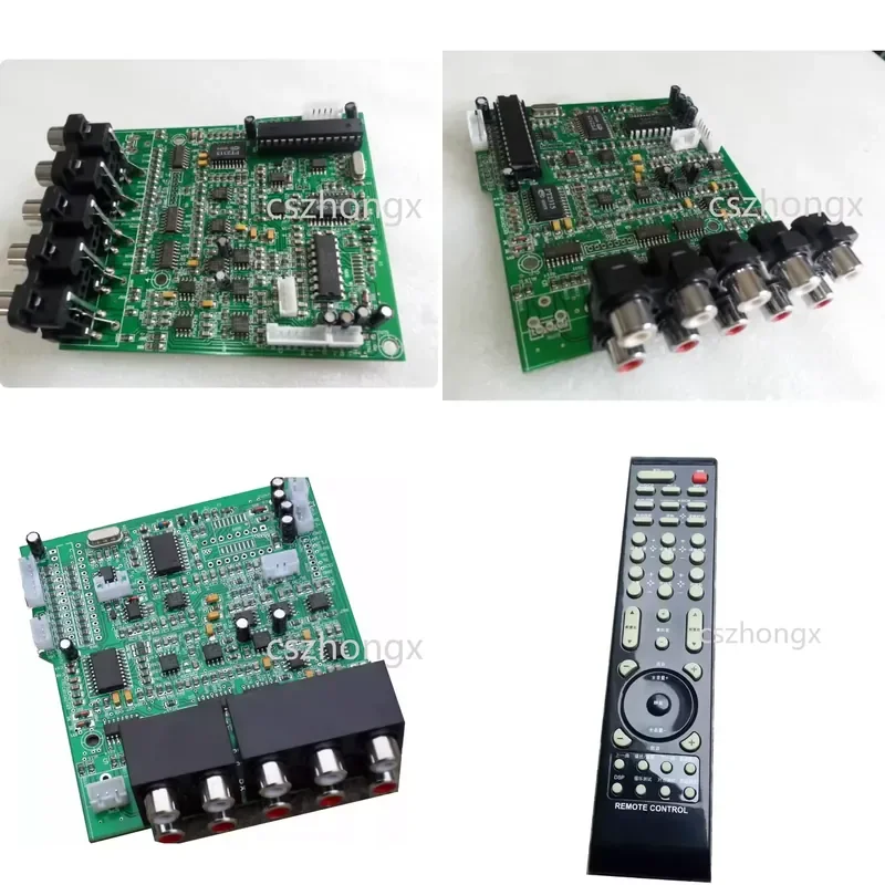 5.1 Channel Front Panel Preamplifier with LCD Display and Remote Control 6-Channel Audio Preamp for Home Theater System