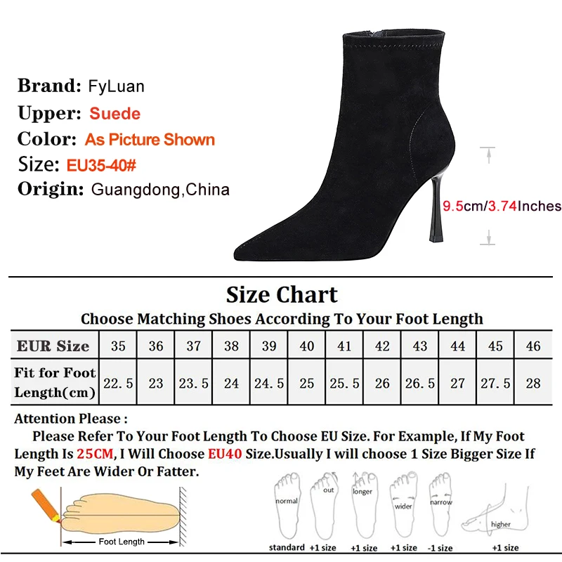 العلامة التجارية الجلد المدبوغ الجوارب 9.5 سنتيمتر خنجر تنوعا أحذية للنساء ربيع الخريف البريدي عالية الكعب الأسود أشار تو أنيقة حذاء من الجلد
