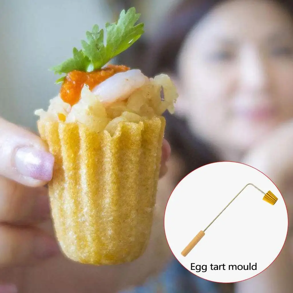 Pie Tee Maker Nyonya Top Hats Mold Egg Tart Baking Mould Wood Handle Tool