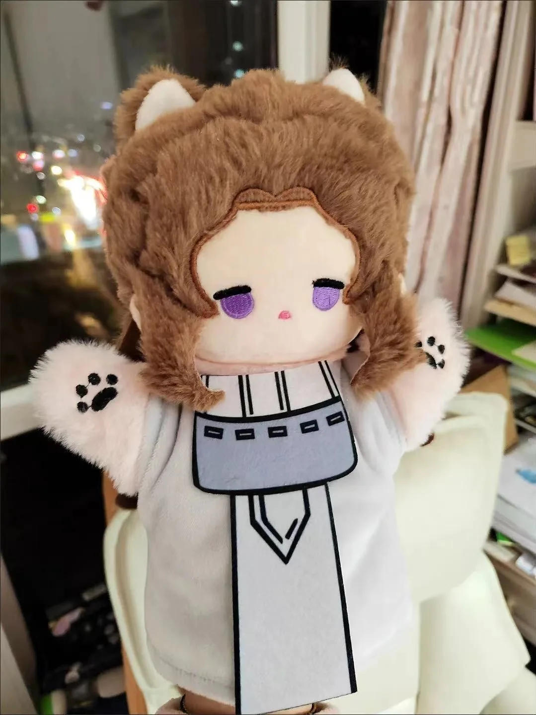 Cute Game Identity V Ada Mesmer Emil Anne Lester Victor Grantz Cosplay 25cm Soft Hand Puppets Plush Cotton Doll Figures Toy