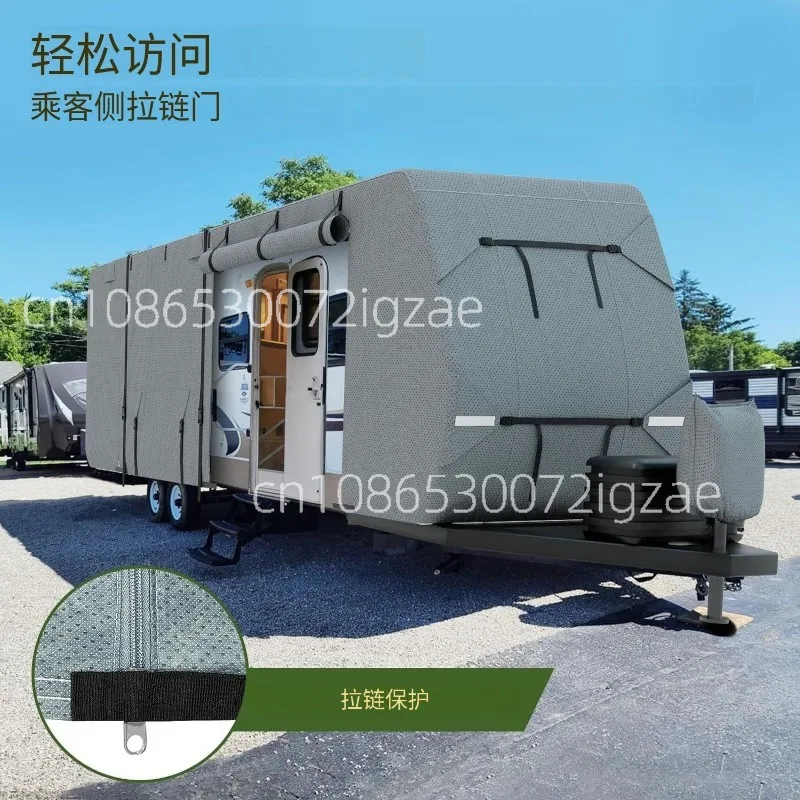 Camping RV Cover Waterproof Touring Car Cover Cloth Trailer RV Cover Sunroof Convertible Hardtop