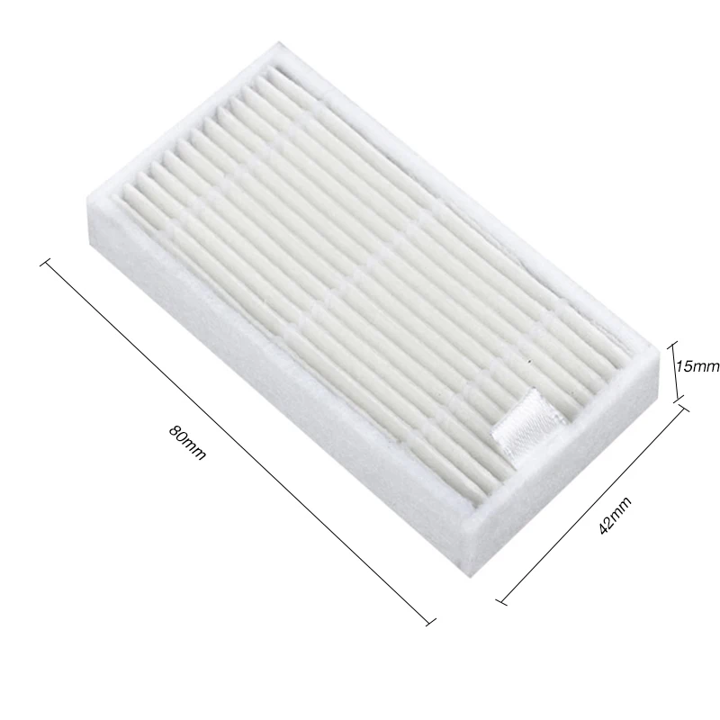 CR120 로봇 진공 청소기용 40mm * 80mm 흰색 필터 스크린, 연기 및 먼지 필터